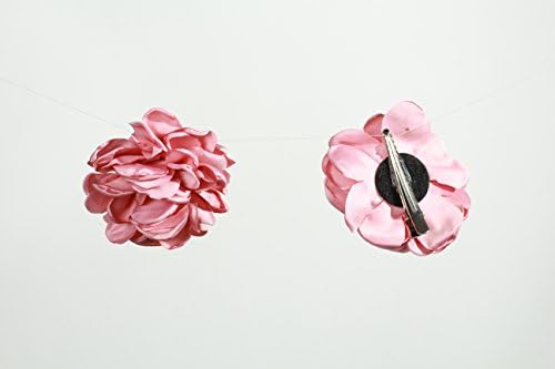 Be Unique Bowtique Rose Flower Hair Clip Pink Petal Alligator Clip 2 pack