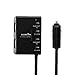 Rocketek 4 USB 3 Socket Car Cigarette Lighter Adapter Combine Dual 12V/24V DC Outlet Car Splitter and Dual USB QC3.0 Car Charger Adapter, The Car Socket and Car USB Support up to 90W / 4 Devices