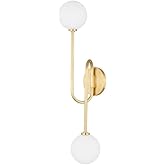 Mitzi H655102A-AGB Zani - 2 Light Wall Sconce 25.5 inches Tall and 8 inches Wide - Aged Brass
