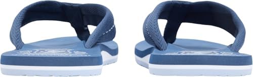 Uomo Infradito Patch con Fascetta in Tessuto, Blu (Aegean Sea), 43
