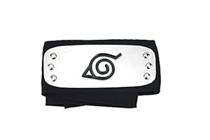 Yulia Leaf Village Logo Metal Plated Headband/Forehead Protector Cosplay Accessories for Naruto Fans - Black