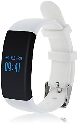 Fitness Tracker, Hear Rate monitor, Bluetooth Wristband 4.0 Wireless Activity Smart Bracelet Tracking Wristband Remote Camera for Android iOS (White)