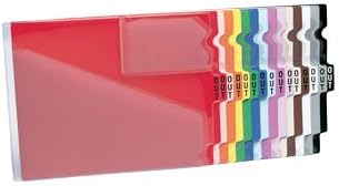 AMCPlastics OGD1730-RD (Red) 12.75" x 9.5" Letter Size Center End Tab Filing Out Guide - Pack of 25