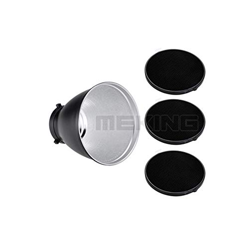 Photo Studio Flash Reflector Light Control with 3pcs Grid for Bowens Mount Photographic Light