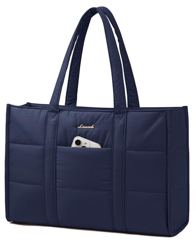 LOVEVOOK Laptop Handtasche Damen 15,6 Zoll, Groß Shopper Puffer Tasche Arbeitstasche Aktentasche, Tote Bag Women Handbags Lehrertasche Schultasche Sch