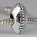 Hoobeads Sports USA Football 925 Sterling Silver Bead Fits Europen Style Bracelets