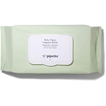 Pipette Baby Wipes with Renewable Plant-Derived Squalane (Fragrance-Free, 50-Count)