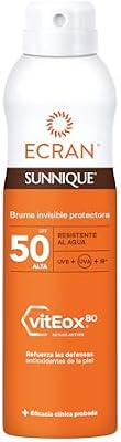 Sunnique - Bruma Protectora Solar FPS 50, Protección UVB + UVA e IR-A, Refuerza las Defensas, Protege la Piel, Hidratación 24 h, Fórmula con VitEox 80, para Toda la Familia - 250 ml