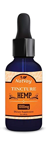NatVay Hemp Oil Extract for Pain 1000mg - Best Hemp Oil for Pain Relief, Anxiety and Sleep Support - 100% Organic Pure Hemp Seed Extract Grown & Made in USA | Zero THC CBD Cannabidiol