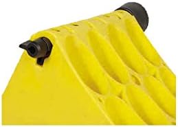 Plastic Wheel Chock, Yellow, with Galvanised Anti-skid Protection for Lorry or Bus