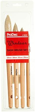 ProDec 4 Piece Pure Bristle Sash Brush Set for Precision Painting - Gloss Satin view 9