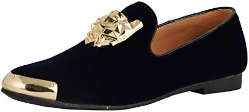 LeeGraim Men's Loafers, lg1070-$Parent SKU Dark Blue