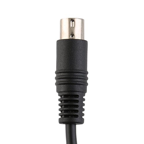 Black 9-PIN Mini TO 9-PIN Mini Din Signal Cable For Genesis 2 Scart Cable