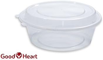 Reusable Microwavable Clear Plastic 24-ounce Food Storage Containers with Hinged Lids (30)