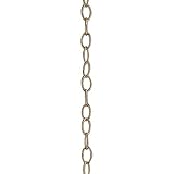 Progress Lighting P8757-10 10 Feet of 9 Gauge Chain Permits Installation of Chain-Hung Fixtures On High Ceilings with Maximum Fixture Weight of 50 Pounds, Polished Brass