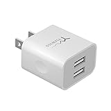 Yuwiss Dual USB Travel Wall Fast Charger Adapter Quick Charging Block Plug for iPhone 5 6 6s 7 Plus, Samsung Galaxy/ Edge, Nexus, Kindle Fire (1 pack)