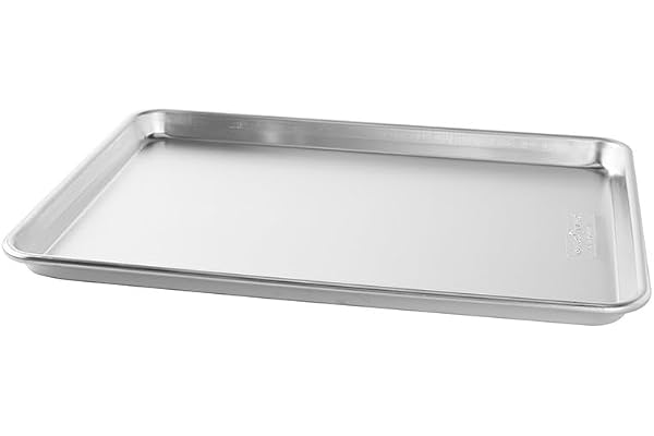 Nordic Ware Naturals Half Sheet - USA Made Aluminum Commercial Quality Sheet Pan for Baking or Roasting, Encapsulated Galvani