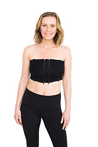 Hands-Free Pumping Bra - Comfortable, Adjustable, Customizable - Converts Nursing Bra or Maternity Bra to Breast Pump Bra - Bra for Breastfeeding Pumps for Women - XS/L - Black - Thumbnail 7
