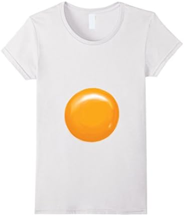 Womens Fried Egg Halloween Costume Shirt - Egg Yolk Small White