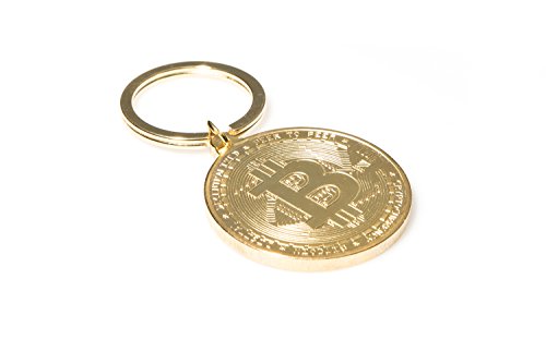Bitcoin Token/Coin Keychain Gold Plated Real Crypto Gift Set Collectors Fits Nano Ledger (2 Pack)