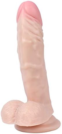 Heycandy Soft Strong Suction Waterproof Fake Pensonal Toy for Women, Natural Design 8 inch