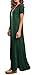 GRECERELLE Women Casual Sundresses Short Sleeve Shirt Dress Split Maxi Long Beach Dresses Travel Vacation 2025 Summer Outfits XL, Dark Green