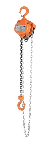 Beta 8143 WLL t 0.5 - Manual Chain Hoist with Sturdy Hook, Lifting Height 3M and Load Capacity 500 kg, Single Chain 8.5 kg