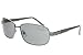G&G Lindbergh Extra Large 150 mm Aviator Sunglasses (Gunmetal/Grey)
