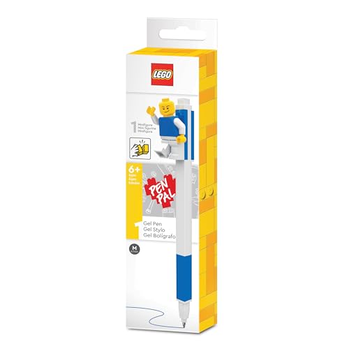 IQ LEGO Stationery Pen Pal - LEGO Blue Gel Pen and Classic Minifgure (Minifigure Colors May Vary)