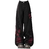 Emo Pants Emo Clothes Y2k Butterfly Pants Gothic Baggy Goth Cargo Jeans Tye Die Goth Gothic Clothes