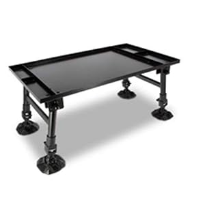 Nouveau Carpe & Amorce Matériel De Pêche Xl Session Bivouac Table Avec Réglable Pieds