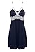 Ekouaer Womens Langerie Sleep Gown Nightshirt,Viscose-navy,X-Large