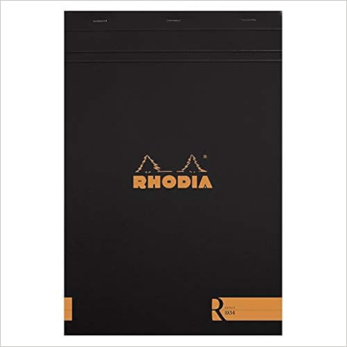 Amazon Com Rhodia R Premium Stapled Notepad Blank 70 Sheets 8 1 4 X 11 3 4 Black Cover Office Products