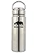 Rhino Zing Stainless Steel Water Bottle and Beer Growler w/Stainless Steel Lid, Insulated, Wide Mouth, 18-Ounce, Classic Stainless
