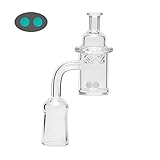 90 Degree 4mm Wall Thick Quartz with Glow Ball Glass Collector (14mm Female)