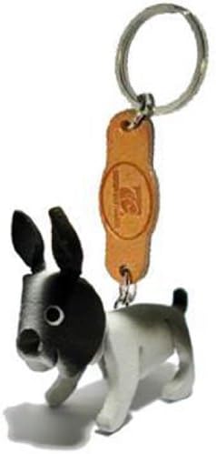 Boston Terrier Dog Genuine Leather Animal Key Chain Key Ring Handmade Designer Premium Gift