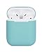 ZALU Compatible for AirPods Case, 0.8mm Ultra-Thin Version, Premium Protective Silicone Cover Skin for AirPods Charging Case 2 & 1 [Front LED Visible] [Wireless Rechargeable](Mint Green)