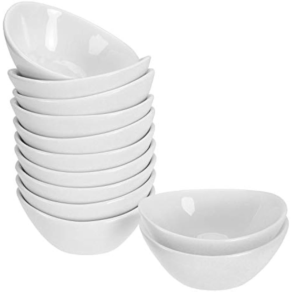 12 Pack Dipping Bowls Set, Oz White Porcelain Sauce Dishes & For Soy
