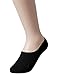 OSABASA Women’s No Show Loafer Socks, Boat Shoe Liners with Non Slip Grip-3Pairs BLACK S (SET3KWMS0379)