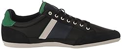 Lacoste Men's Chaymon Sneaker, Blk/Wht Leather, 7.5