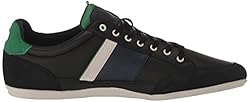 Lacoste Men's Chaymon Sneaker, Blk/Wht Leather, 10.5