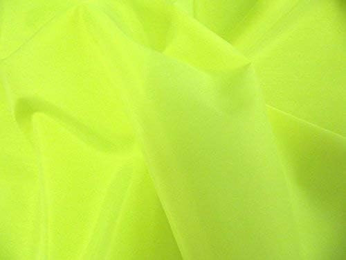 Waterproof 4oz Nylon Fabric Material PU Coated - HI-VIZ Yellow, 5Mtr - 500cmx150cm