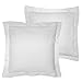 American Pillowcase Euro Shams 26x26 Set of 2 Pillow Covers - Luxury 100% Egyptian Cotton (2 Pack, European 26 x 26, White)