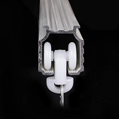 VRSS Aluminum Straight Ceiling Track Curtain Track Top Mounting Set 1 Meter/3.2 Feet Length (1 Meter Track) - Thumbnail 2