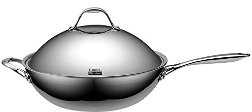 image for Cooks Standard NC-00233 Stainless Steel Stir Fry Pan with Dome Lid 13-