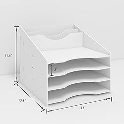 Natwind Office White Desktop Organizer Paper File