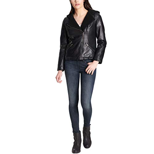 Levi's Size M WMNS Moto Sherpa Lined Leather Jacket Lw5ru163 Black for sale online | eBay