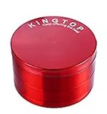 Kingtop Herb Spice Grinder Large 3.0 Inch Red