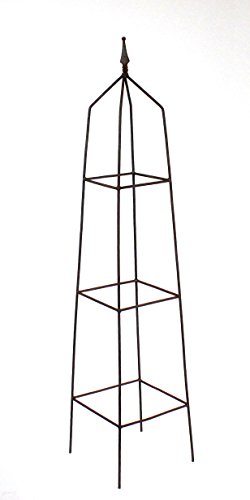 Rost Obelisk, quadratisch, Rankgerüst 140 cm hoch