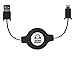 Retractable Lightning Cable [Apple MFi Certified], 3.3 Feet, 8 Pin to USB Sync Cable Charging Cord for iPhone 12, 12 Pro, 12 Pro Max, 12 Mini, 11, 11 Pro, 11 Pro Max, X Xr Xs Max, iPadi, iPod
